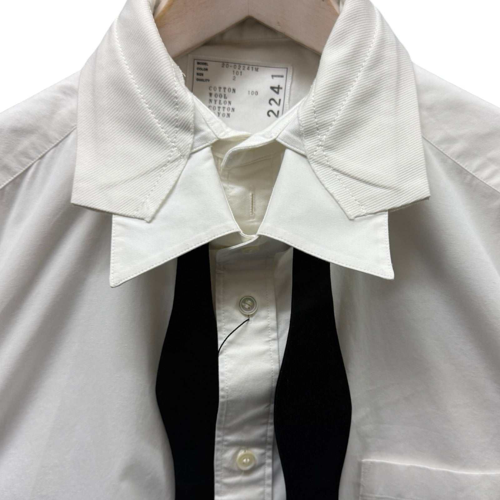 sacai 2020SS Docking Layered Shirt Jacket 20-02241M Size 2