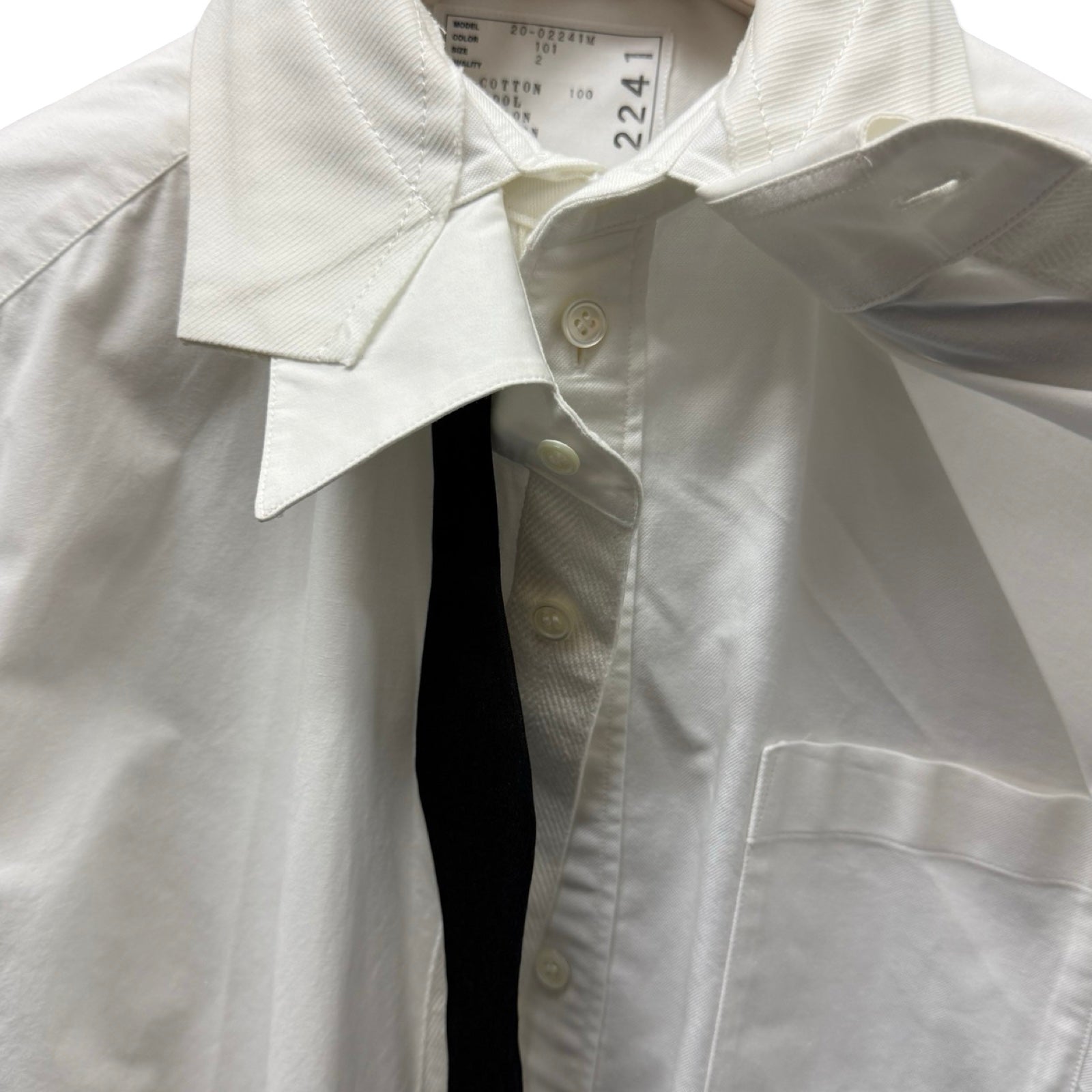 sacai 2020SS Docking Layered Shirt Jacket 20-02241M Size 2