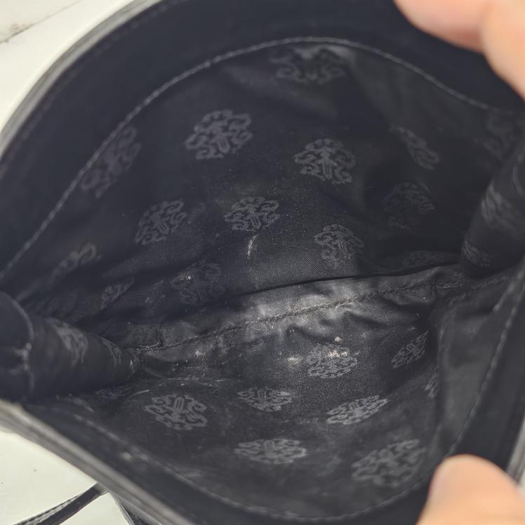 CHROME HEARTS Square Pocket 3 Cemetery Cross Leather Patch Shoulder Bag クロムハーツ スクエアポケット 3セメタリークロス レザーパッチ ショルダーバッグ