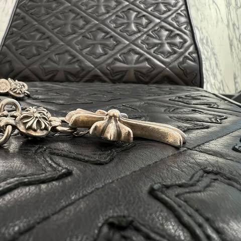 CHROME HEARTS CH Cross Pendant Small with Cross Ball Necklace クロムハーツ CHクロス ペンダント スモール ウィズ クロスボール ネックレス