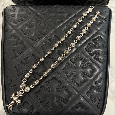 CHROME HEARTS CH Cross Pendant Small with Cross Ball Necklace クロムハーツ CHクロス ペンダント スモール ウィズ クロスボール ネックレス