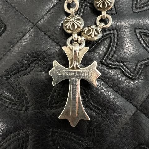 CHROME HEARTS CH Cross Pendant Small with Cross Ball Necklace クロムハーツ CHクロス ペンダント スモール ウィズ クロスボール ネックレス