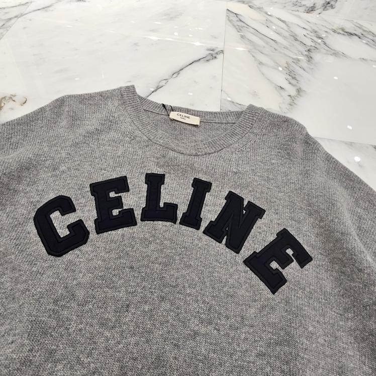 CELINE Cashmere Wool Blend Athletic Sweater 2A11V402P Size XS セリーヌ カシミヤ ウールブレンド アスレチック セーター サイズXS