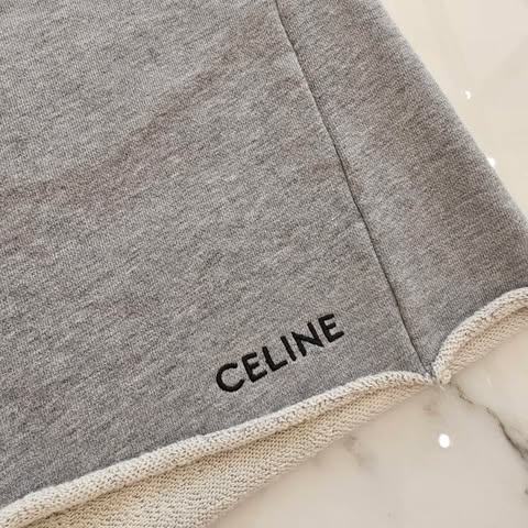 CELINE 2022SS Logo Embroidery Sweat Shorts 2Z063670Q.09GB Size M セリーヌ ロゴ刺繍 スウェットショーツ サイズM