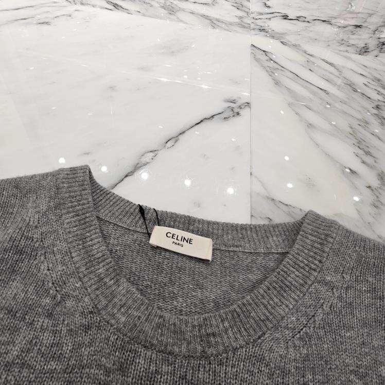 CELINE Cashmere Wool Blend Athletic Sweater 2A11V402P Size XS セリーヌ カシミヤ ウールブレンド アスレチック セーター サイズXS
