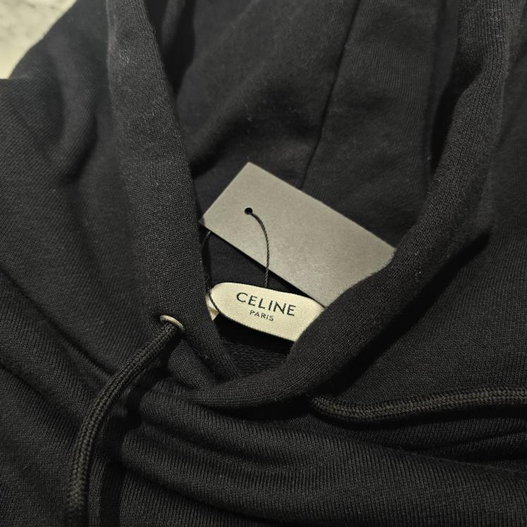 CELINE 2024SS 16 Loose Cotton Fleece Hoodie 2Y89F670Q.38AW Size XL セリーヌ 16ルーズ コットンフリース フーディ サイズXL