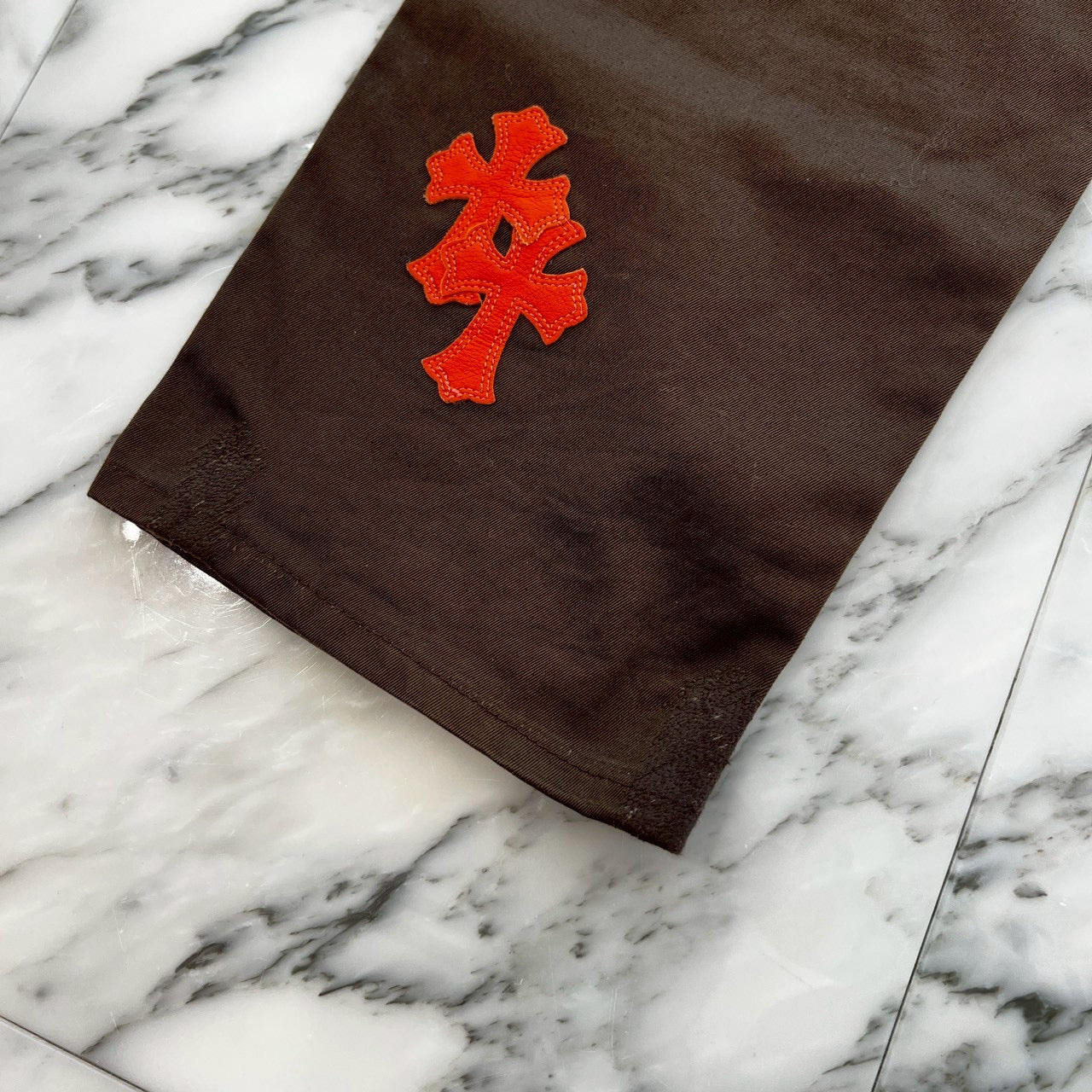 CHROME HEARTS Multi Leather Patch Carpenter Cross Ball Button Denim Pants Size 33 クロムハーツ マルチレザーパッチ カーペンター クロスボールボタン デニムパンツ サイズ33