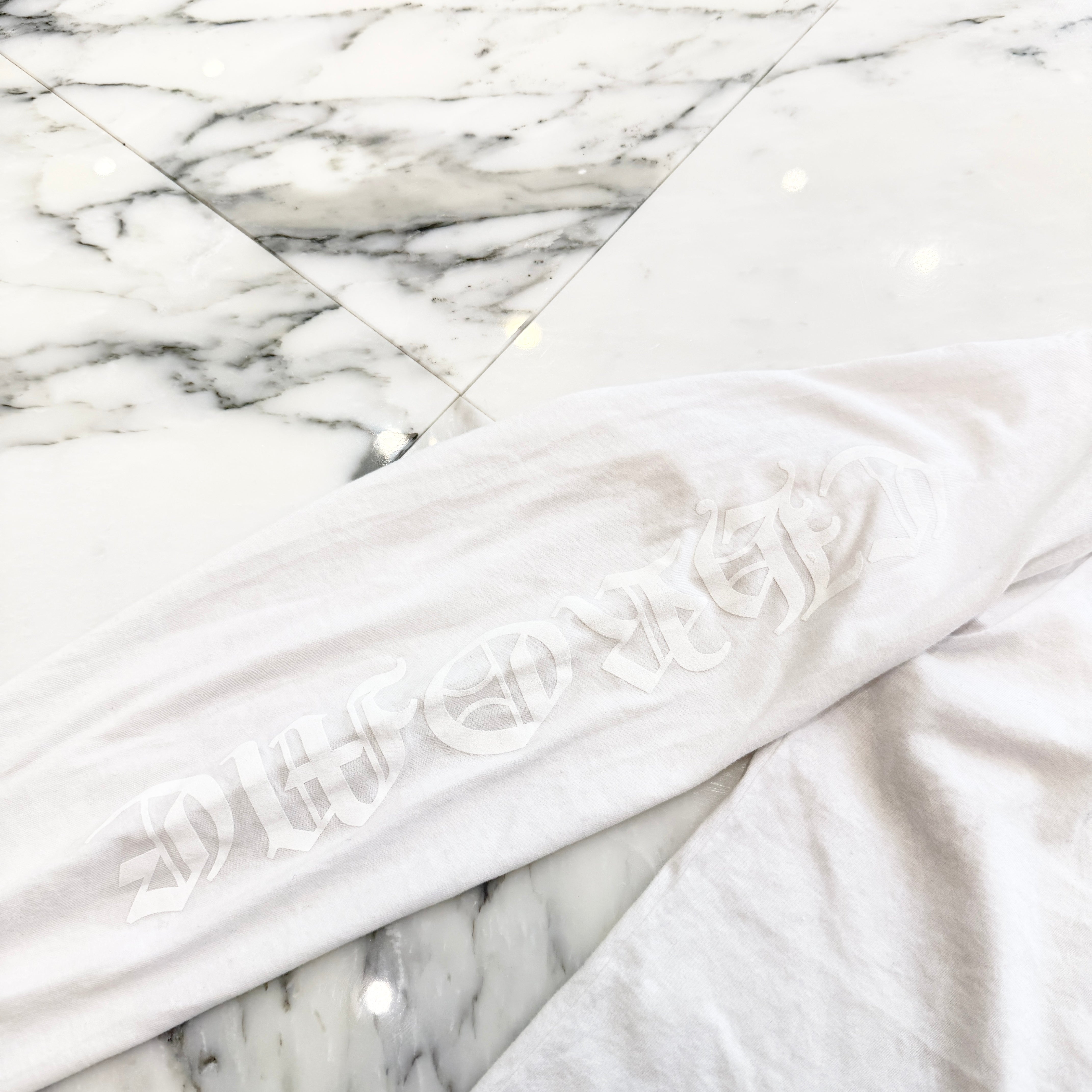 CHROME HEARTS Old English Neck Logo Long Sleeve Tee Size M クロムハーツ オールドイングリッシュ ネックロゴ ロングスリーブTシャツ サイズM