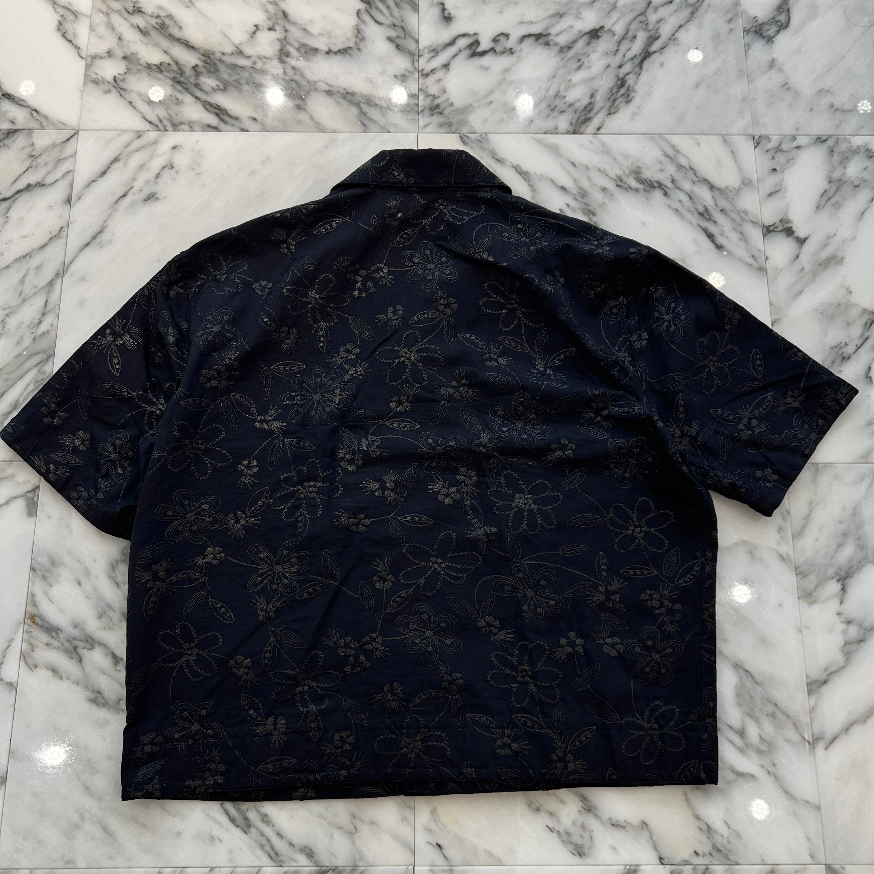 HERMES 2024SS Flower Print Corduroy Shirt Jacket Size 50 エルメス フラワープリント コーデュロイ シャツ ジャケット サイズ50