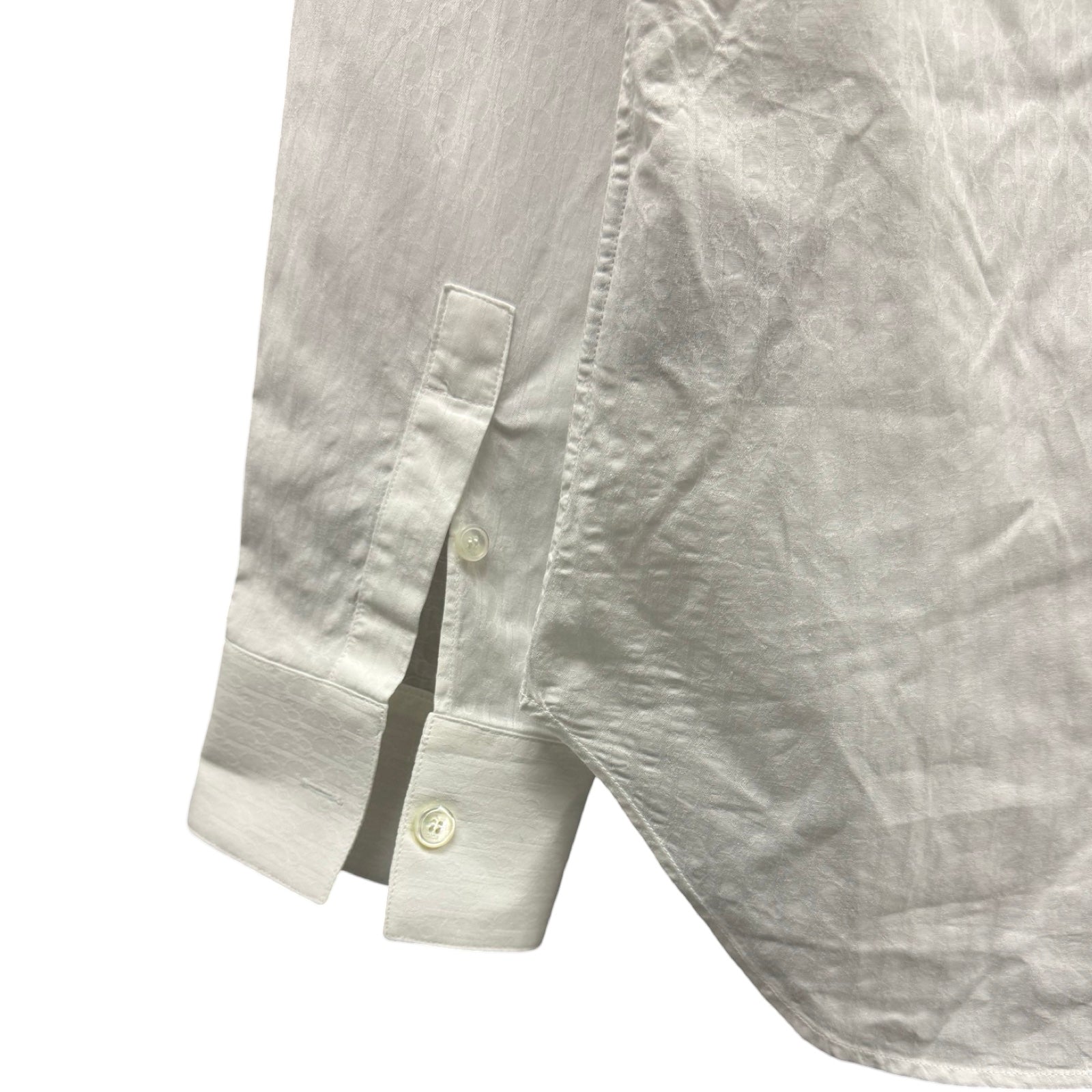 DIOR Oblique Cotton Jacquard Dress Shirt 013C502A4743_C080 Size 40