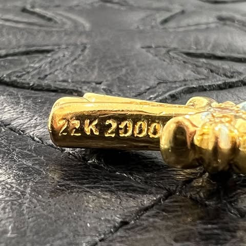 CHROME HEARTS 22K Tiny Fat Cross Pave Diamond Pendant Top クロムハーツ 22K タイニーファットクロス パヴェダイヤモンド ペンダントトップ