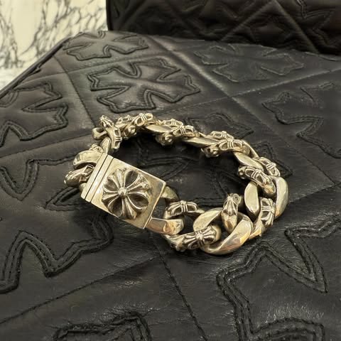 CHROME HEARTS CH X Extra Fancy Chain BOX ID Bracelet 15 LINK クロムハーツ CH X エクストラファンシーチェーン ボックスID ブレスレット 15リンク