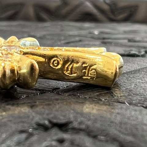 CHROME HEARTS 22K Tiny Fat Cross Pave Diamond Pendant Top クロムハーツ 22K タイニーファットクロス パヴェダイヤモンド ペンダントトップ