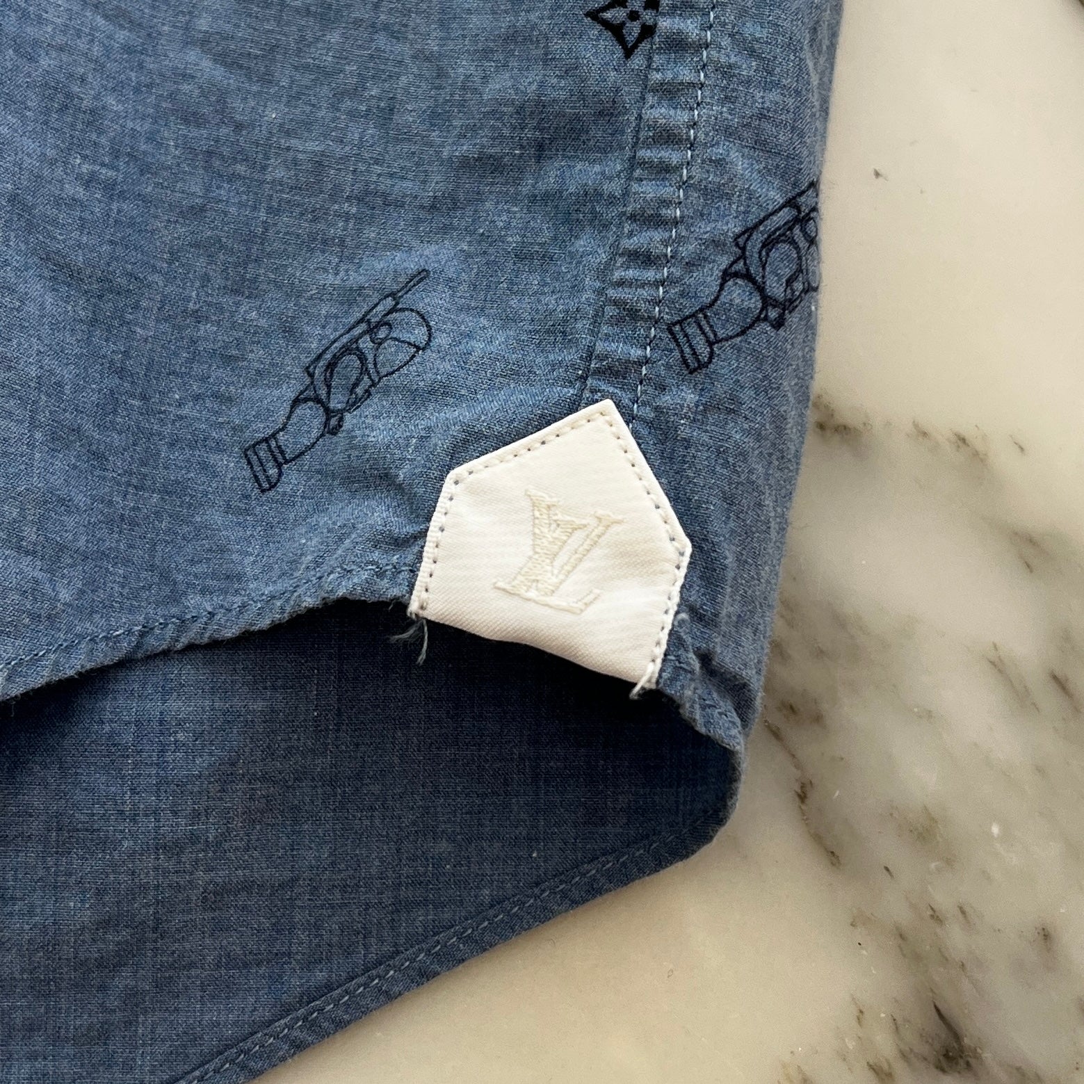 LOUIS VUITTON 2019SS Space Pilot Print Shirt Size M ルイヴィトン スペースパイロット プリント シャツ ブラウス サイズM