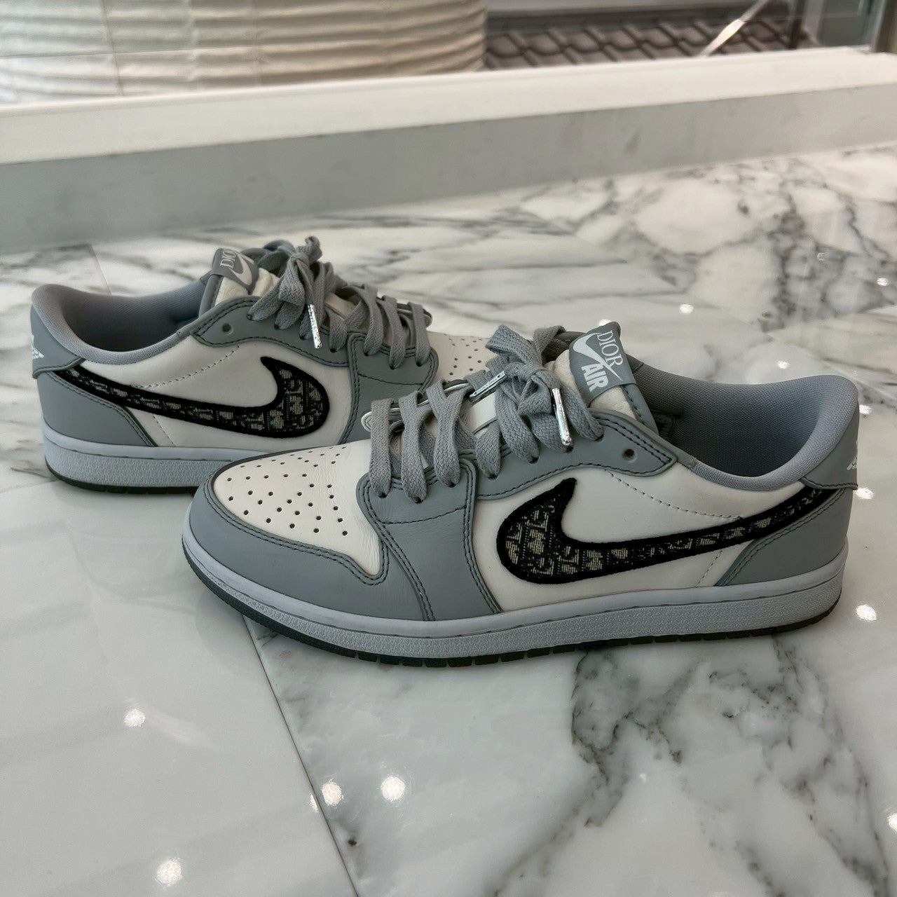 DIOR×NIKE 2020SS AIR JORDAN 1 LOW OG "AIR DIOR" Sneakers CN8608 002 Size 40.5（25.5cm）