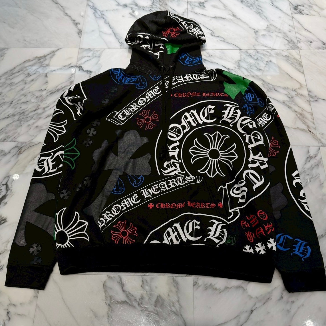 CHROME HEARTS Stencil Pullover Hoodie Size S クロムハーツ ステンシル プルオーバーフーディ サイズS