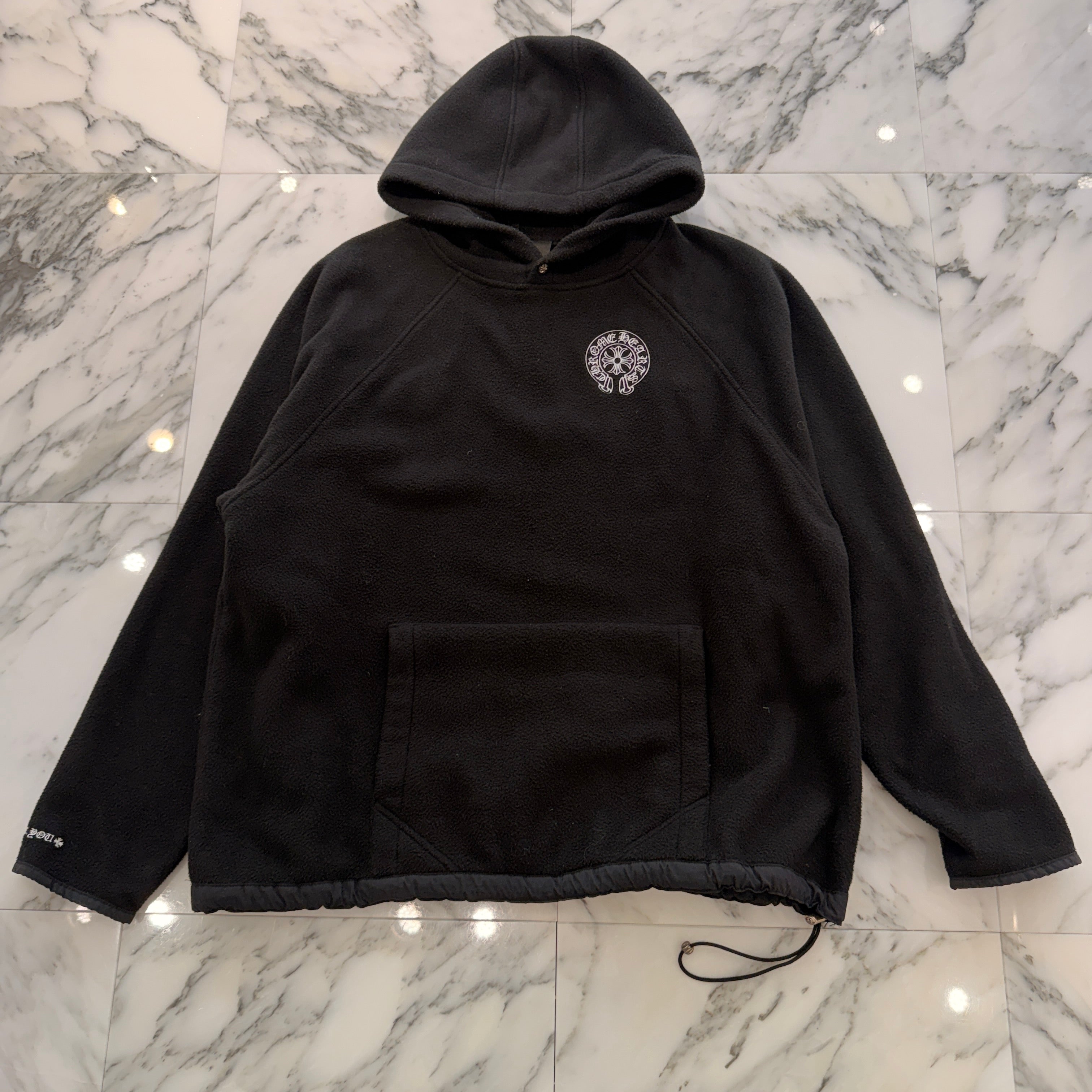 CHROME HEARTS Y NOT Horseshoe Embroidery Fleece Pullover Hoodie Size XXL クロムハーツ ワイノット ホースシュー刺繍 フリース プルオーバーフーディー サイズXXL