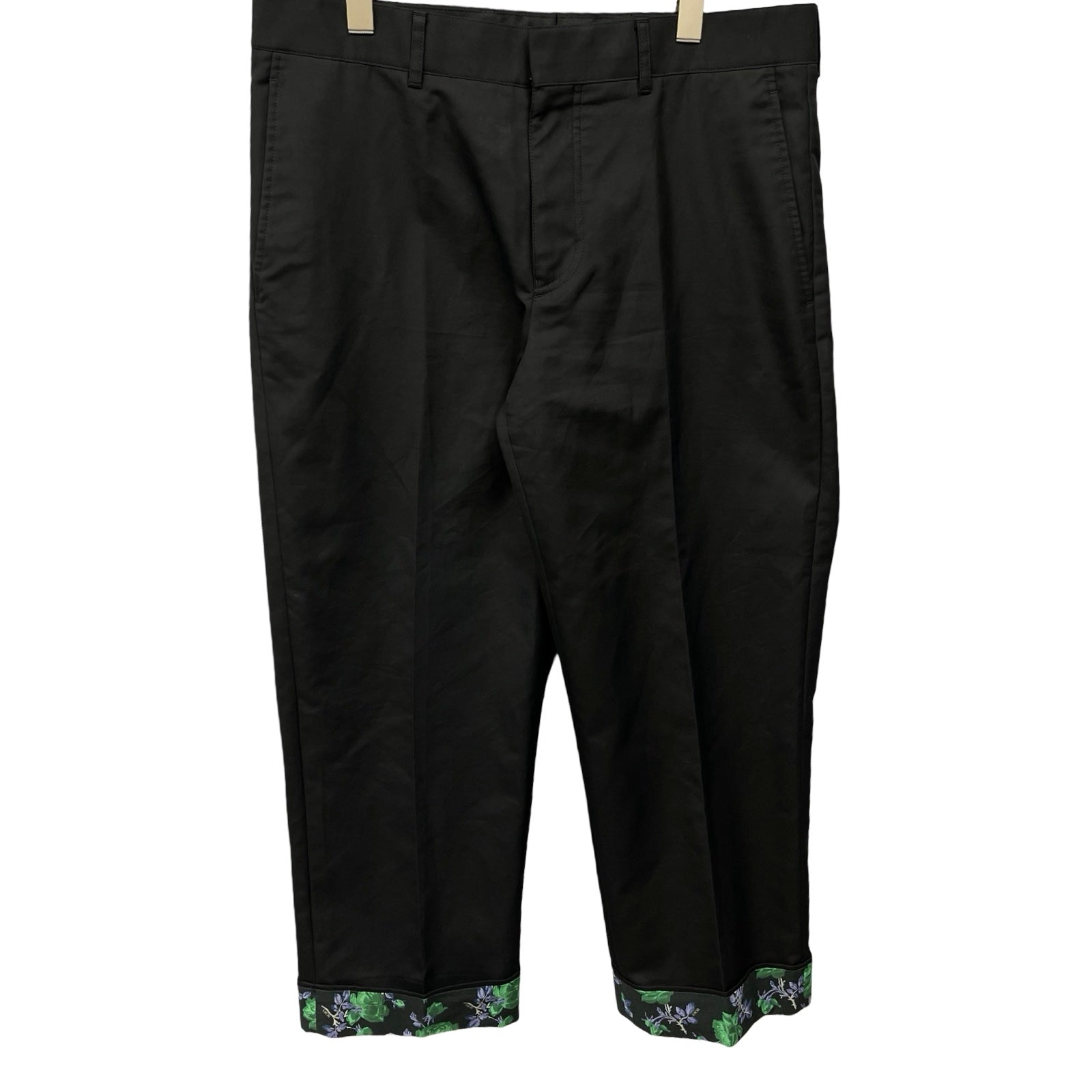 DIOR 2022SS Hem Floral Design Cotton Long Pants 293C142A4451 Size 50