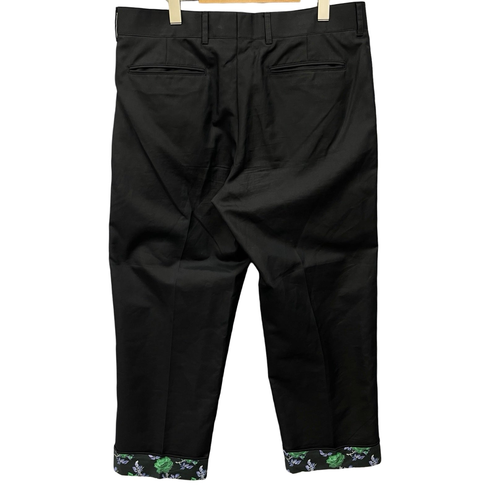 DIOR 2022SS Hem Floral Design Cotton Long Pants 293C142A4451 Size 50