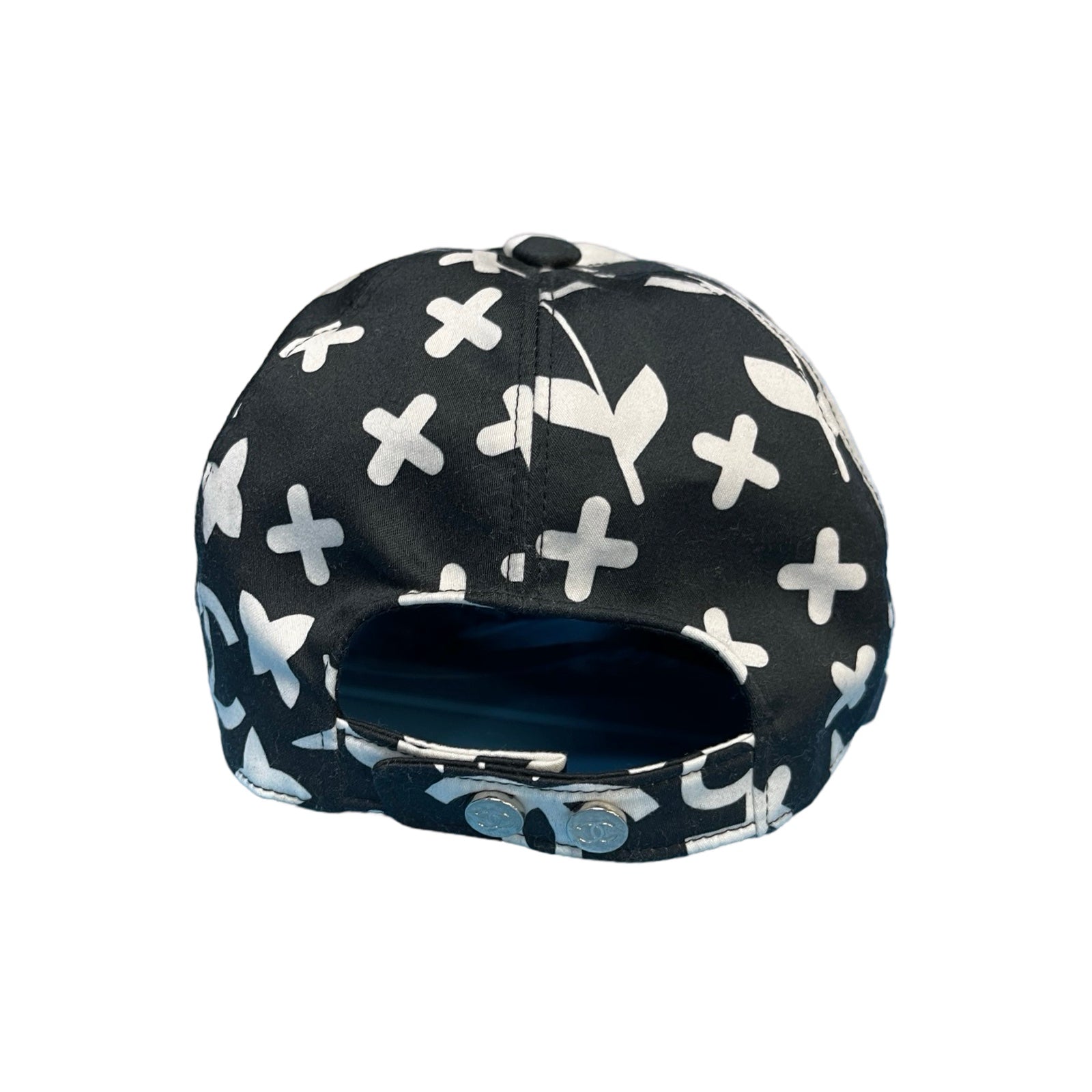 CHANEL 2022SS CC Print Coco Mark Badge Baseball Cap Size ONE SIZE