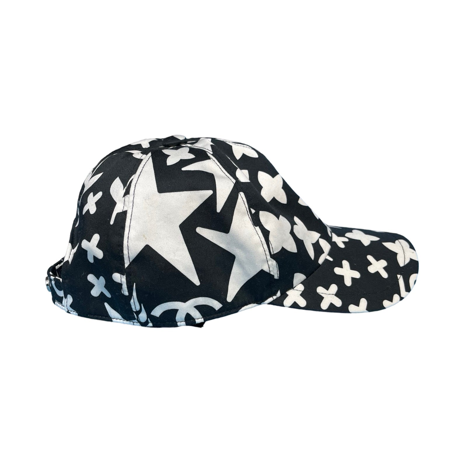 CHANEL 2022SS CC Print Coco Mark Badge Baseball Cap Size ONE SIZE