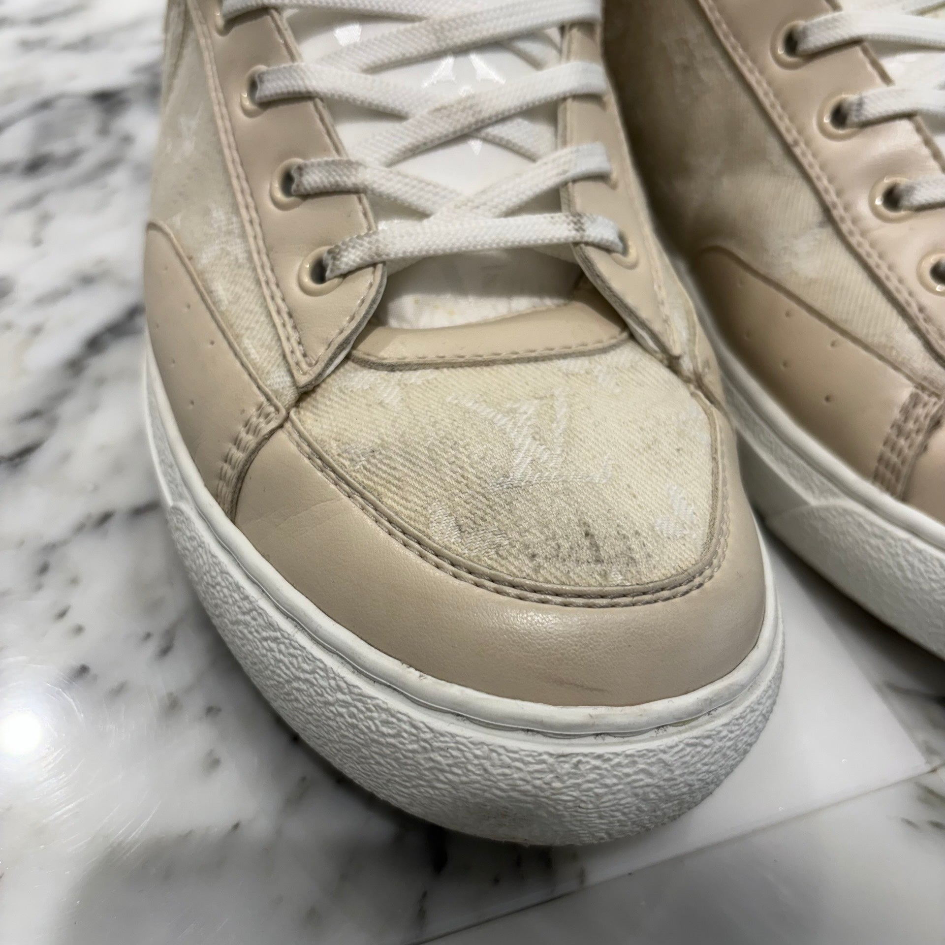 LOUIS VUITTON 2023SS Charlie Line Monogram Denim High Cut Sneakers 1AARCR Size 9(27.5cm) ルイヴィトン チャーリーライン モノグラム デニム ハイカットスニーカー サイズ9(27.5cm)