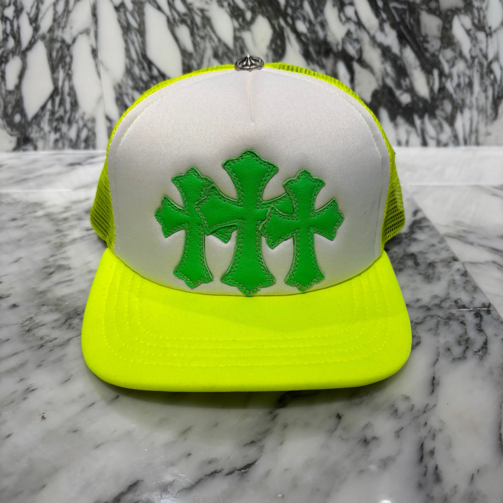 CHROME HEARTS Triple Cross Patch Trucker Cap ONE SIZE（53-60