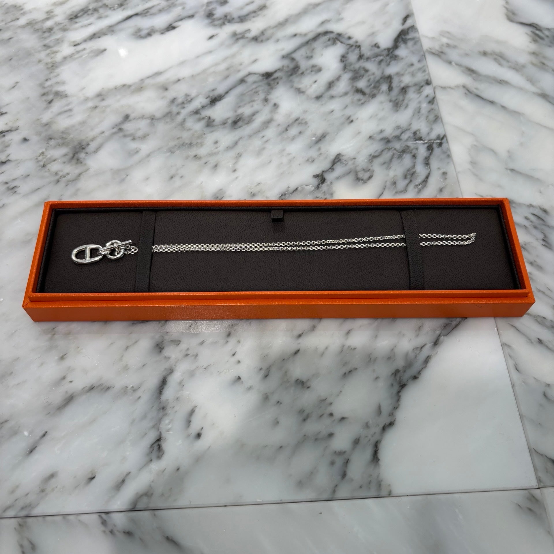 HERMES Chaine d'Ancre Amulet Silver Necklace エルメス シェーヌダンクル アミュレット シルバーネックレス