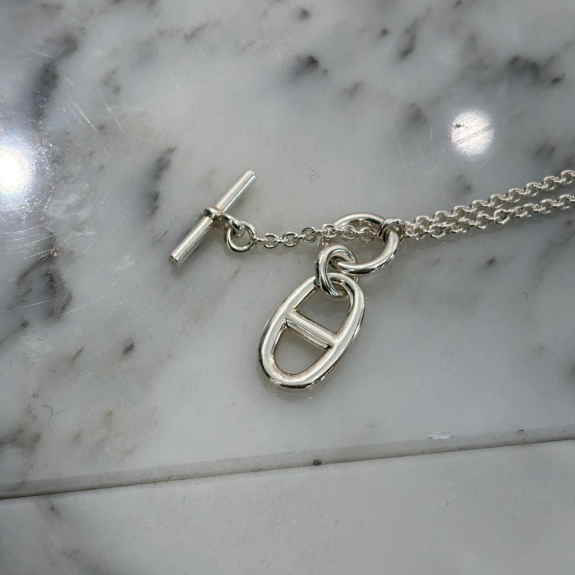 HERMES Chaine d'Ancre Amulet Silver Necklace エルメス シェーヌダンクル アミュレット シルバーネックレス