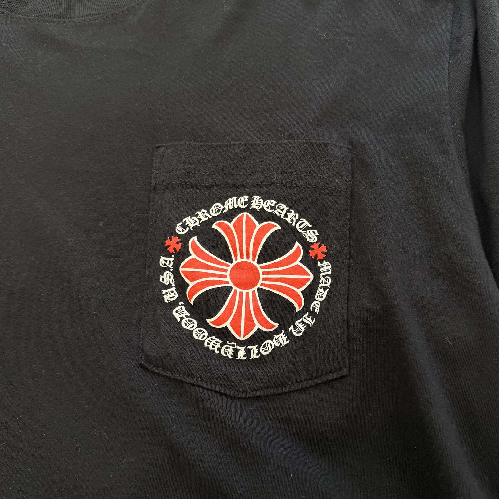 CHROME HEARTS Made In Hollywood Red CH Plus Long Sleeve Tee Size L クロムハーツ メイドインハリウッド CHプラス ロングスリーブTシャツ サイズL