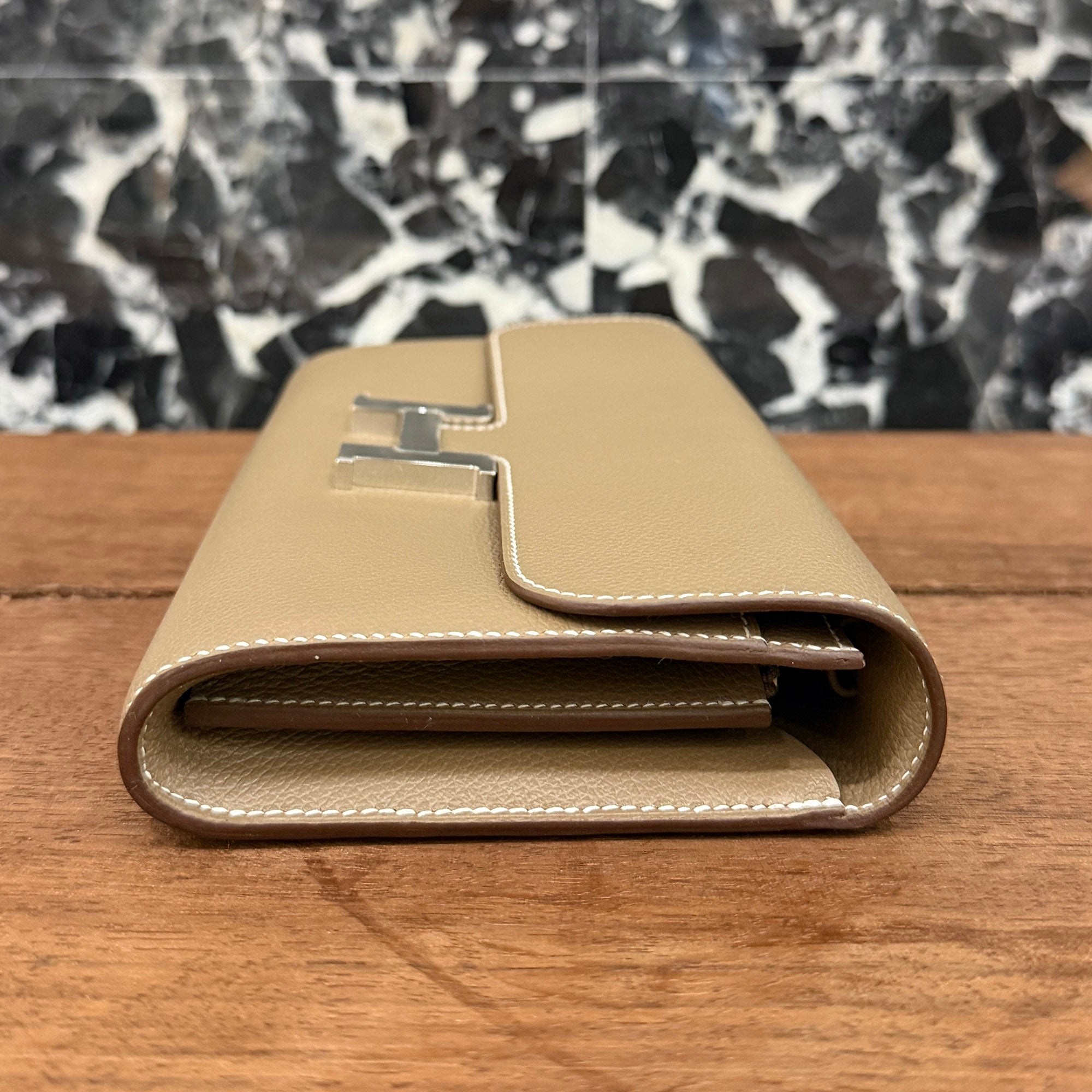 HERMES Constance To Go "Etoupe" Leather Long Wallet K刻印 エルメス コンスタンス トゥ ゴー "エトゥープ" レザーロングウォレット K刻印