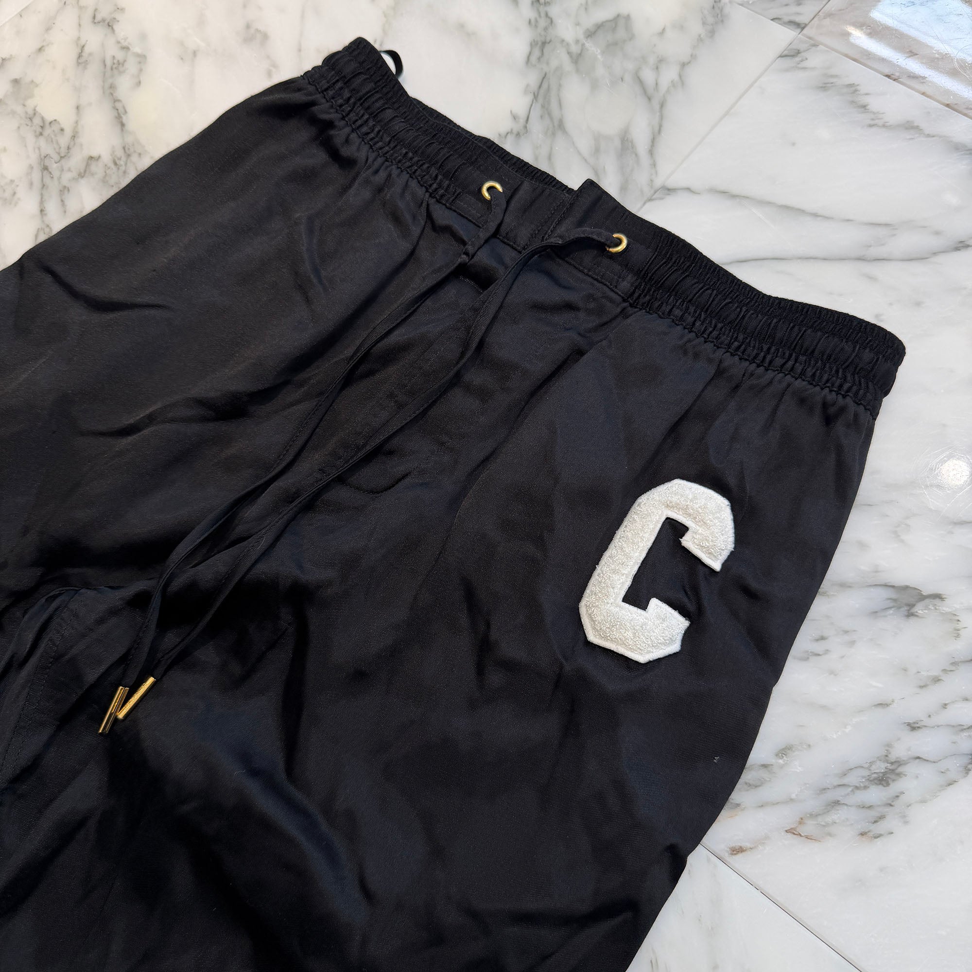 CELINE 2021SS Sideline Satin Track Pants 2P5351641 Size 36 セリーヌ サイドライン サテン トラックパンツ サイズ36