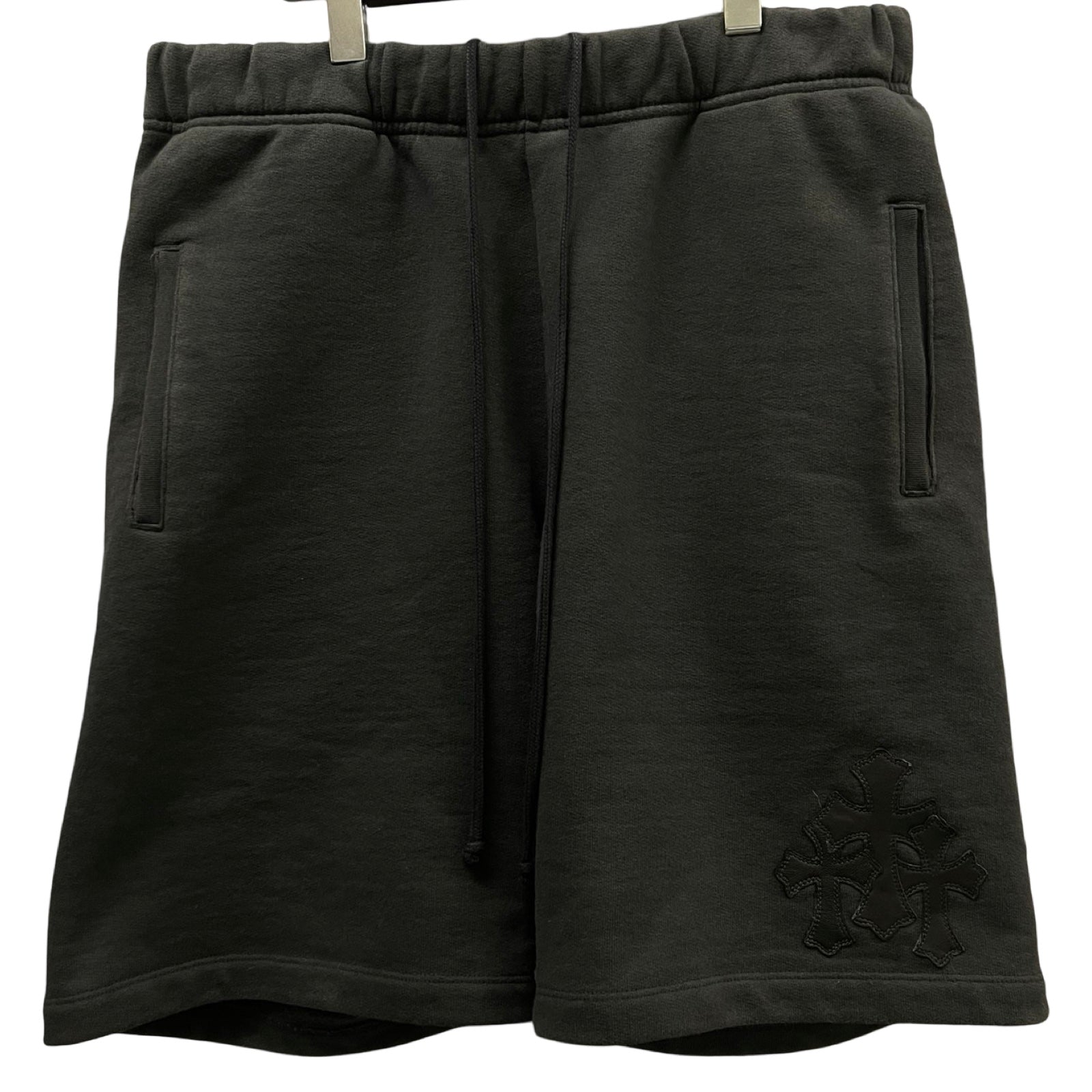CHROME HEARTS Y NOT 3 Cemetery Cross Patch Sweat Shorts Size L