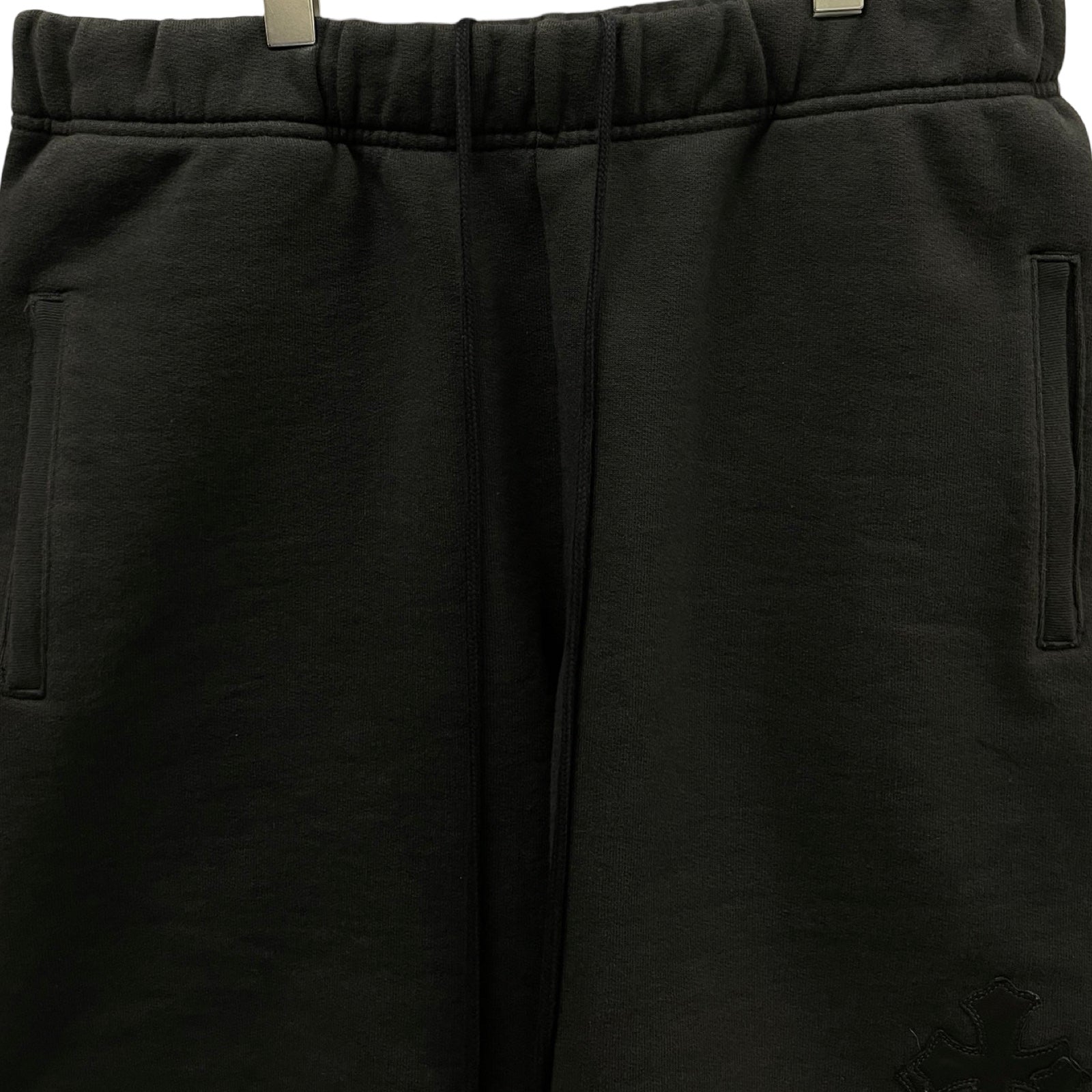 CHROME HEARTS Y NOT 3 Cemetery Cross Patch Sweat Shorts Size L