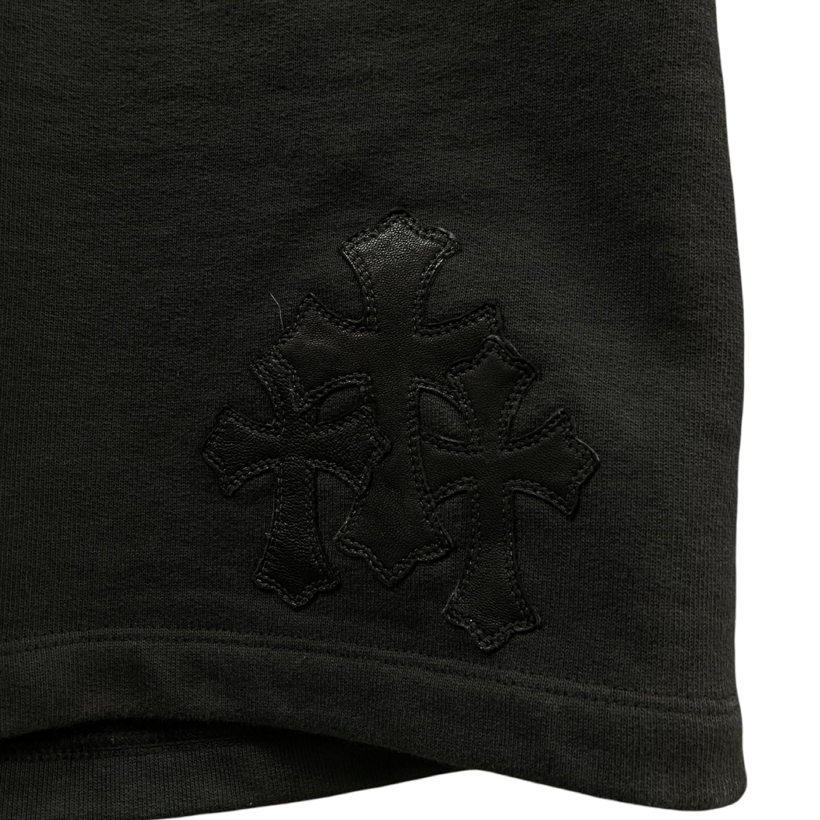 CHROME HEARTS Y NOT 3 Cemetery Cross Patch Sweat Shorts Size L