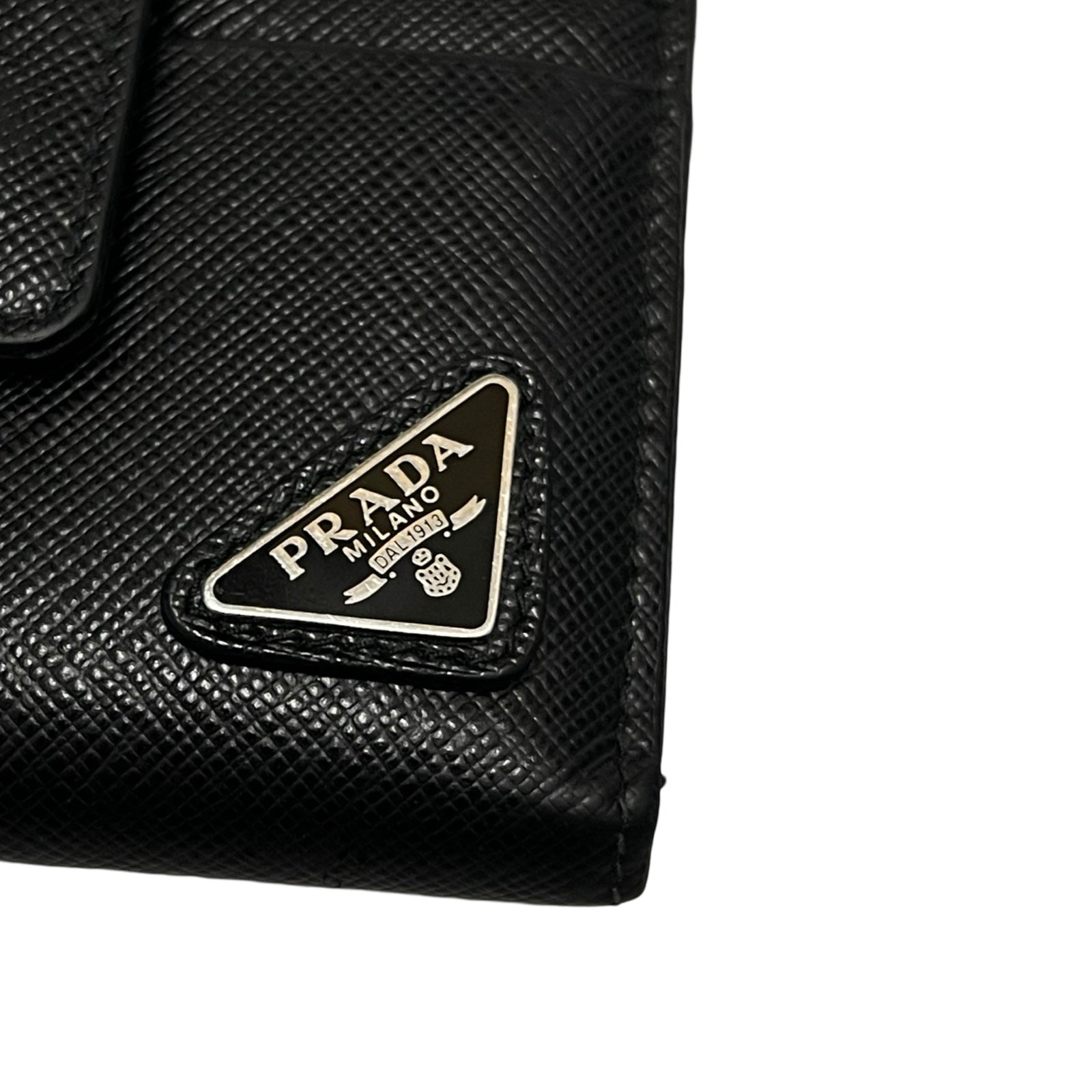 PRADA Saffiano Triangle Card Holder 2MC066_QHH_F0002