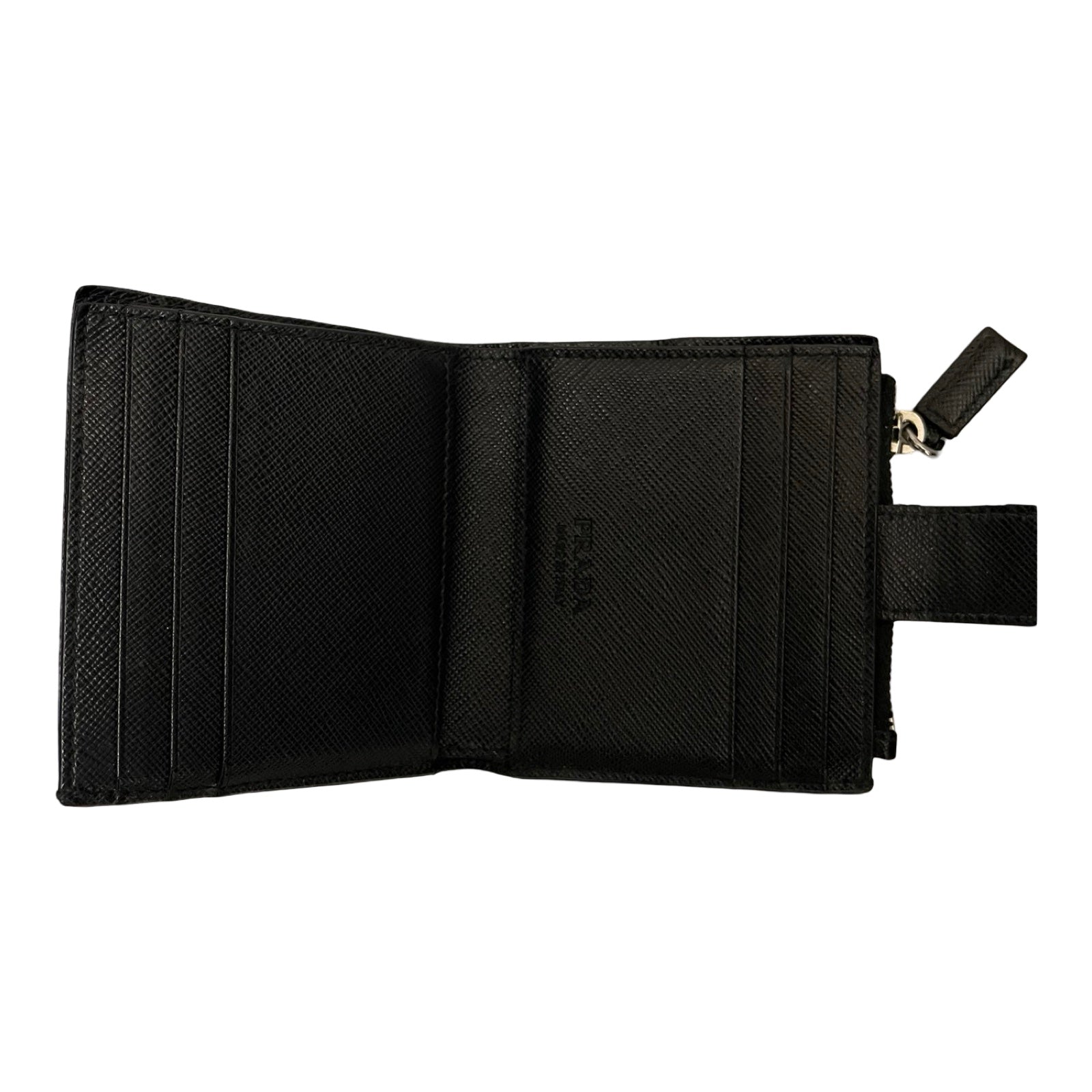 PRADA Saffiano Triangle Card Holder 2MC066_QHH_F0002