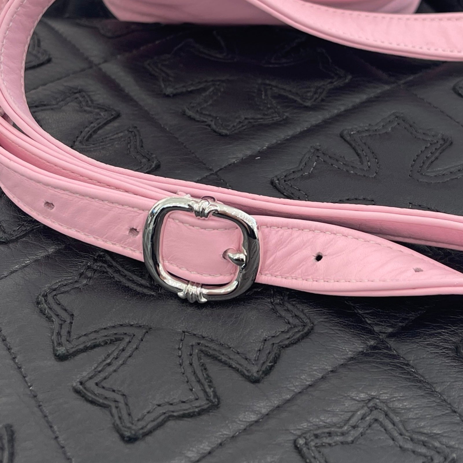 CHROME HEARTS TAKAMINI 3 Cemetery Cross Patch Leather Shoulder Bag クロムハーツ タカミニ 3セメタリークロスパッチ レザーショルダーバッグ