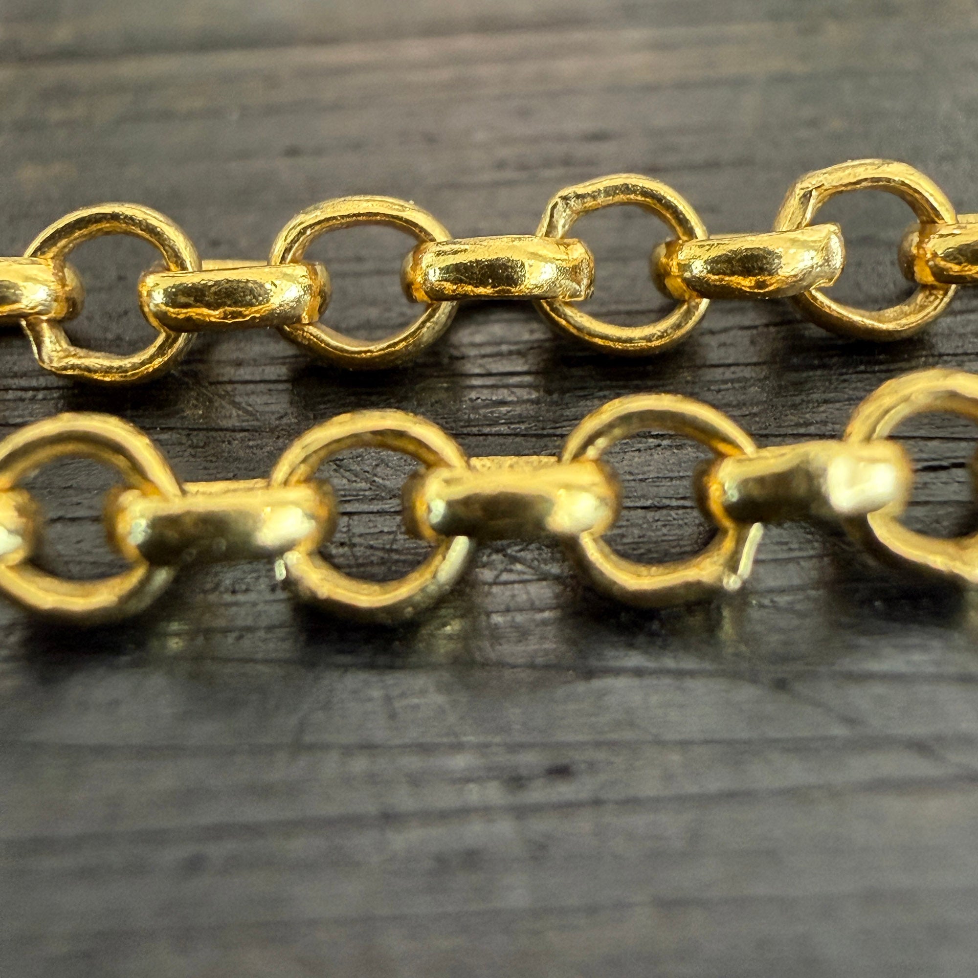 CHROME HEARTS 22K Roll Chain Necklace Size 18 Inch クロムハーツ 22K ロールチェーン ネックレス サイズ18インチ