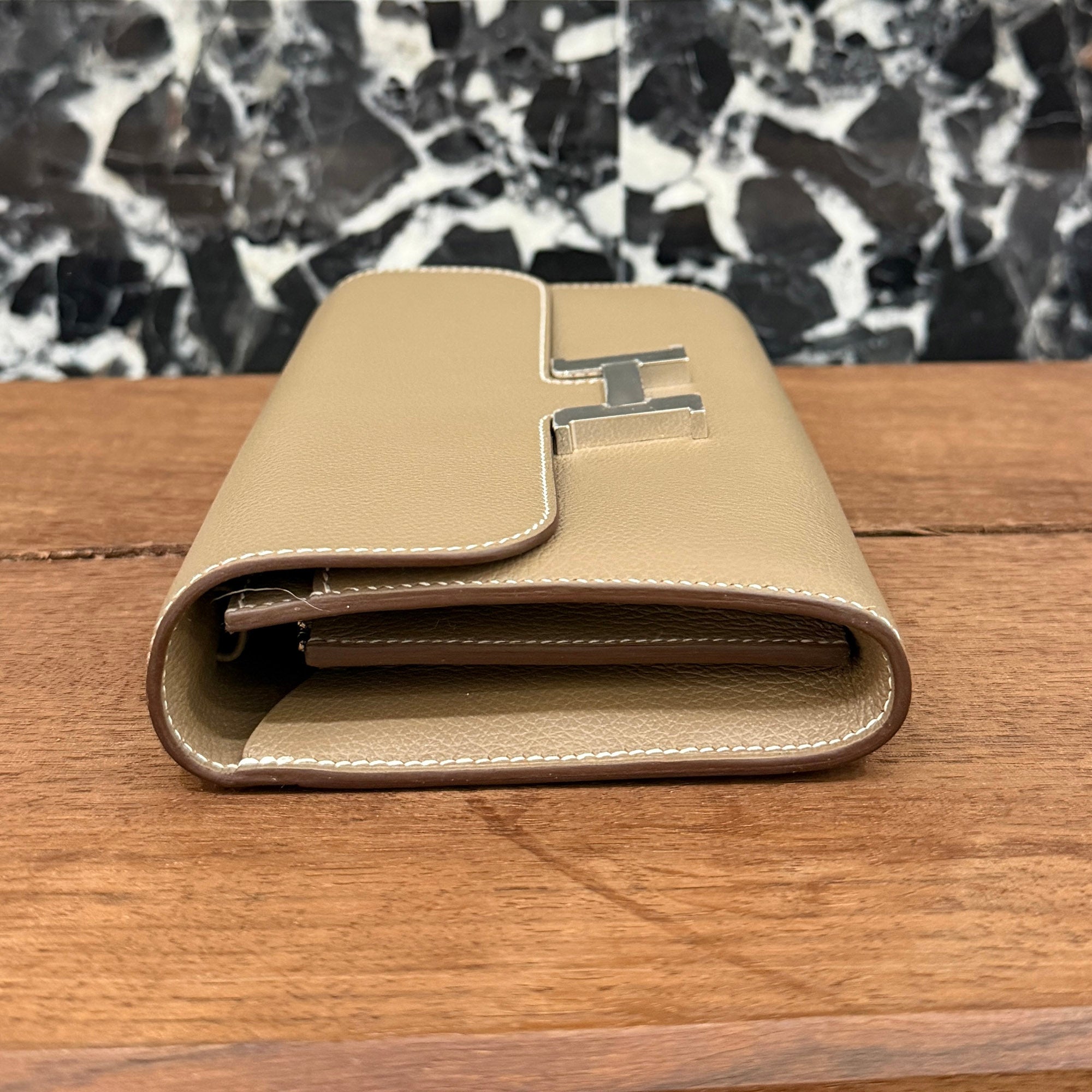 HERMES Constance To Go "Etoupe" Leather Long Wallet K刻印 エルメス コンスタンス トゥ ゴー "エトゥープ" レザーロングウォレット K刻印