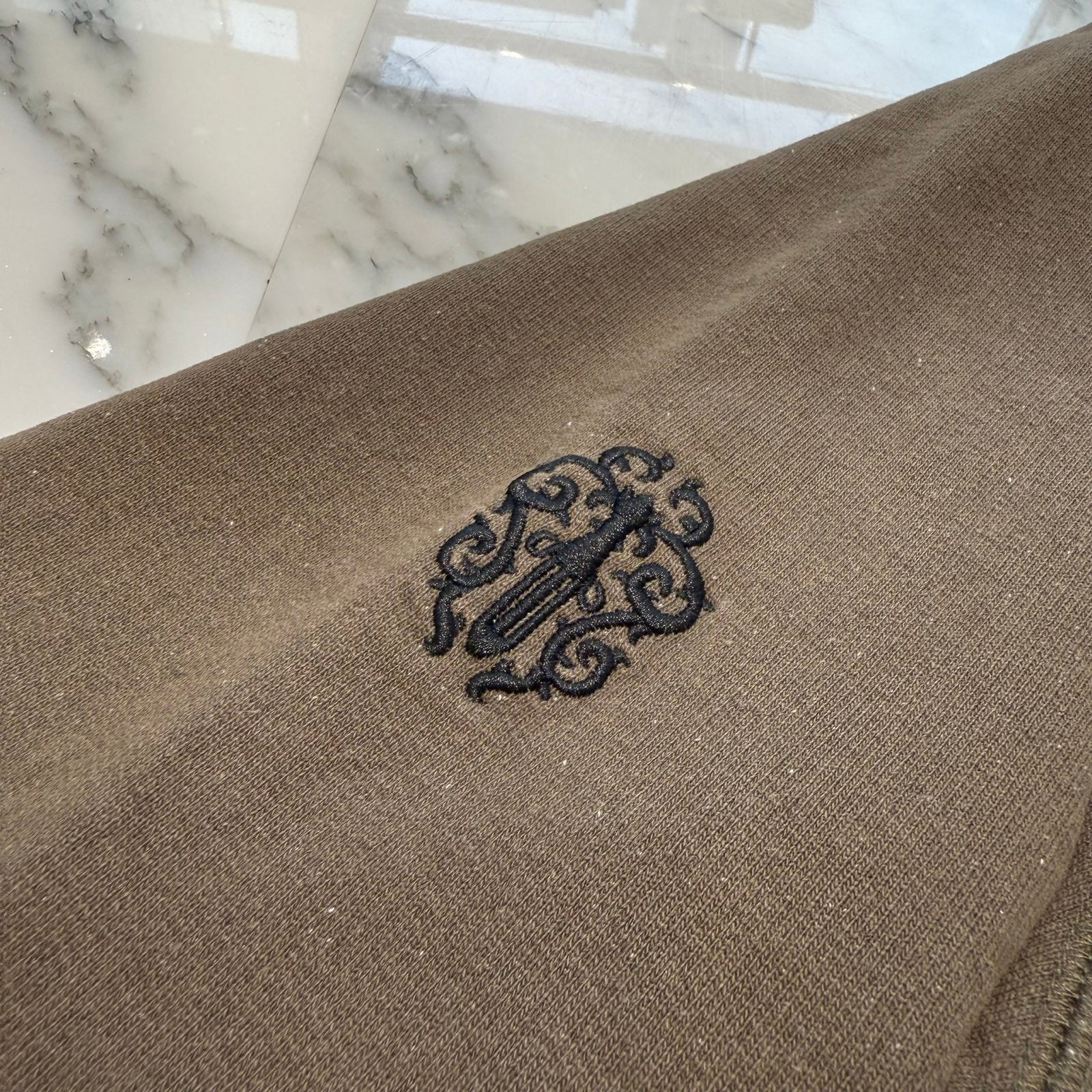 CHROME HEARTS YNOT Vertical Logo Embroidery Sweat Shirt Size L クロムハーツ ワイノット バーティカルロゴ刺繍 スウェットシャツ サイズL