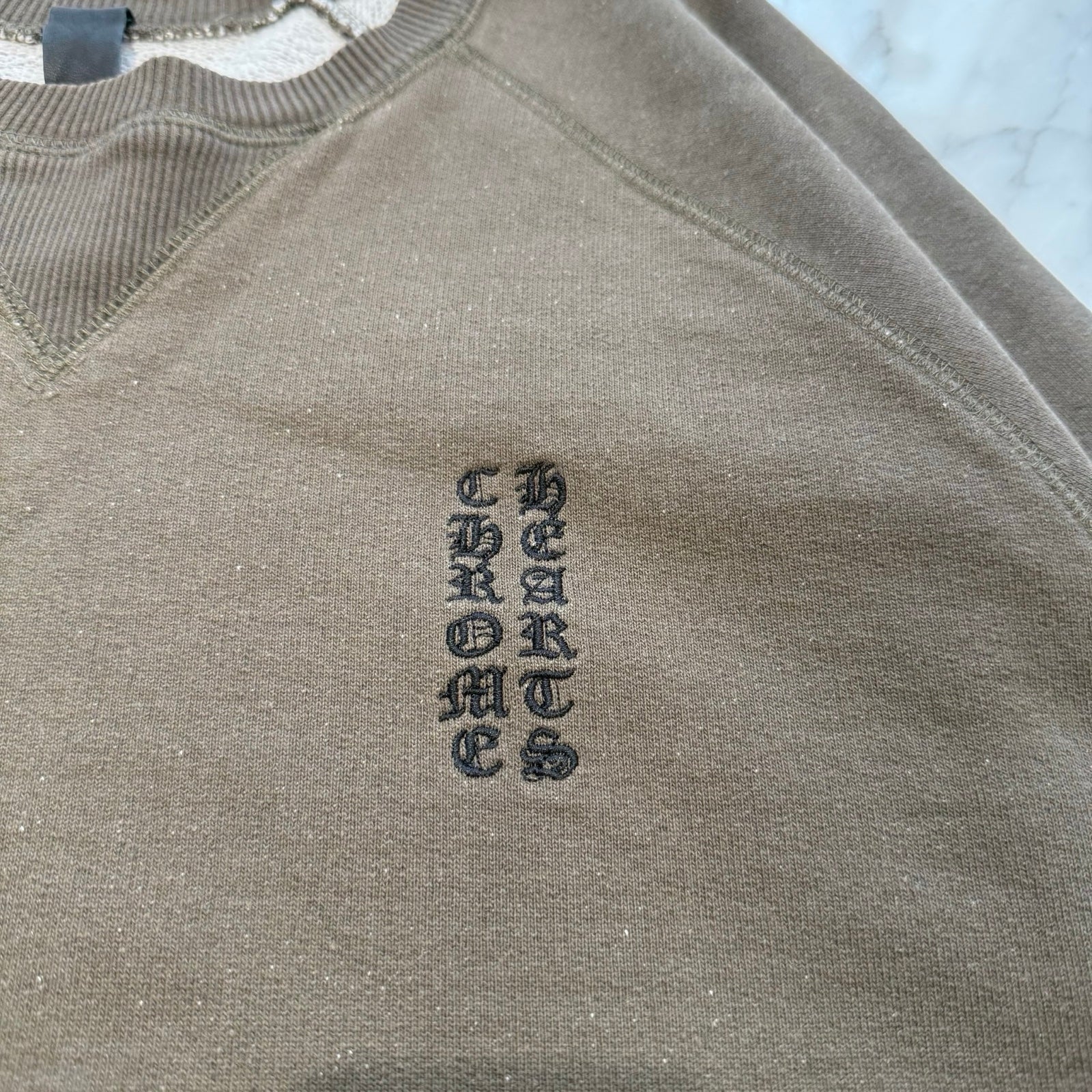 CHROME HEARTS YNOT Vertical Logo Embroidery Sweat Shirt Size L クロムハーツ ワイノット バーティカルロゴ刺繍 スウェットシャツ サイズL