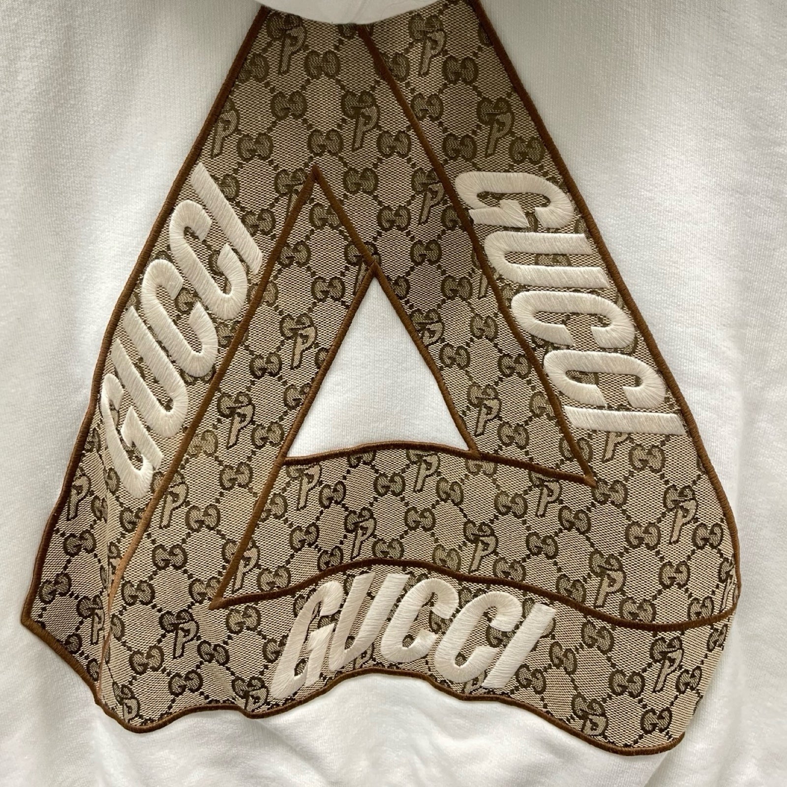 GUCCI × PALACE 2022AW Tri-Ferg GG Patch Hoodie 720348 XJE1A Size