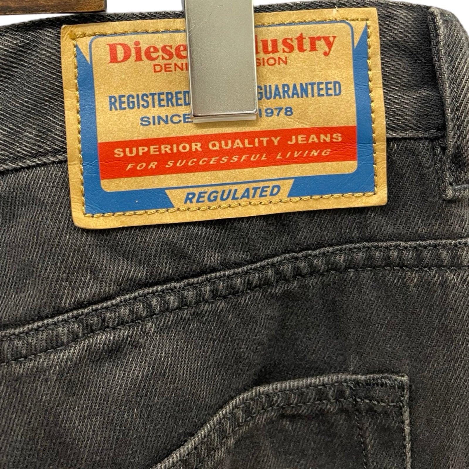 DIESEL 2024SS Loose Straight Wide Denim Pants 2001 D-MACRO A06371 Size L