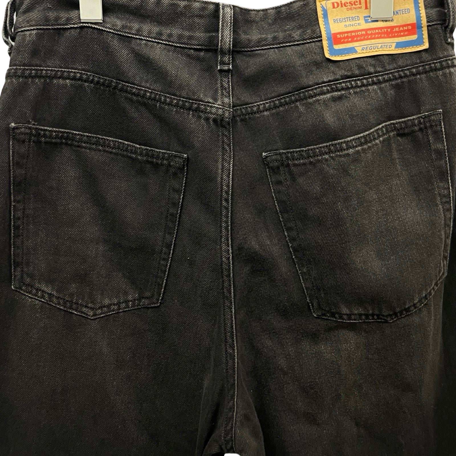 DIESEL 2024SS Loose Straight Wide Denim Pants 2001 D-MACRO A06371 Size L