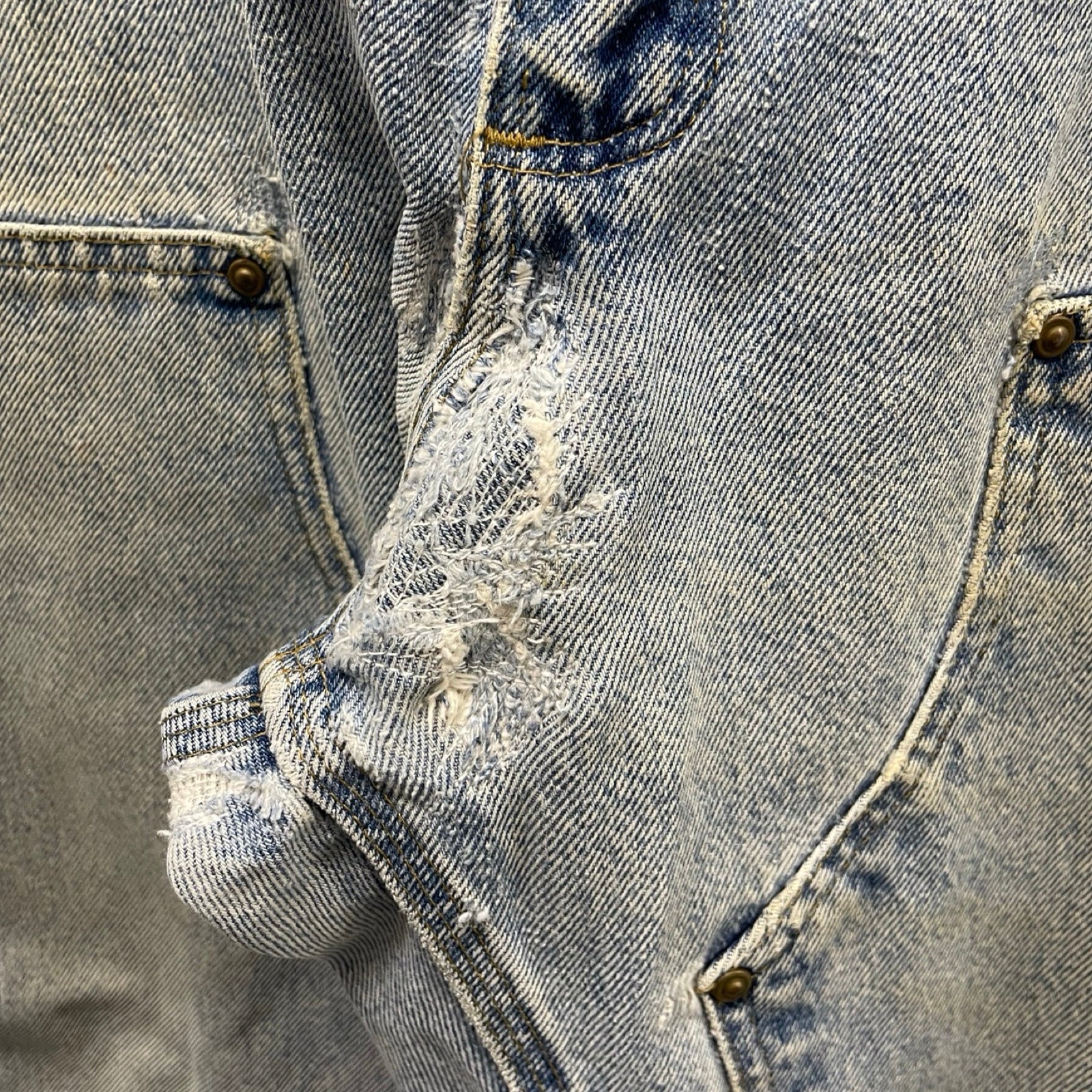 Carhartt Double Knee Denim Painter Pants Size 34×32