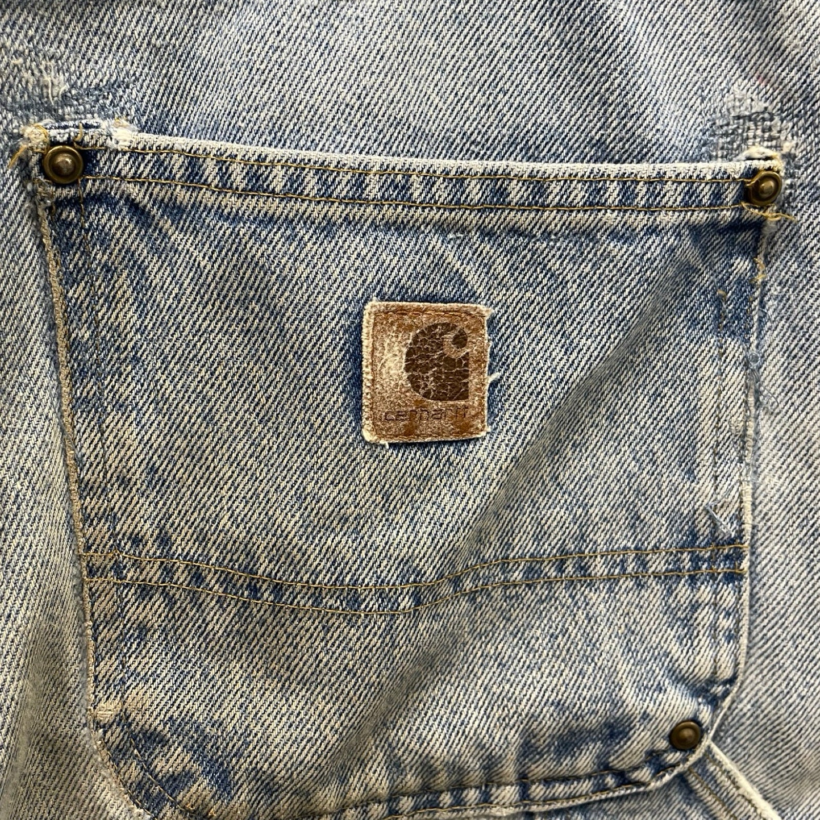 Carhartt Double Knee Denim Painter Pants Size 34×32