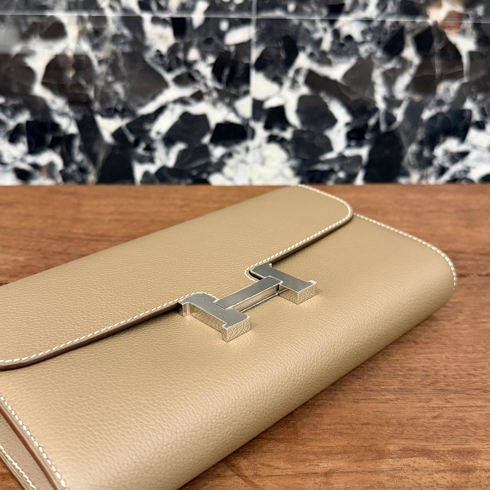 HERMES Constance To Go "Etoupe" Leather Long Wallet K刻印 エルメス コンスタンス トゥ ゴー "エトゥープ" レザーロングウォレット K刻印