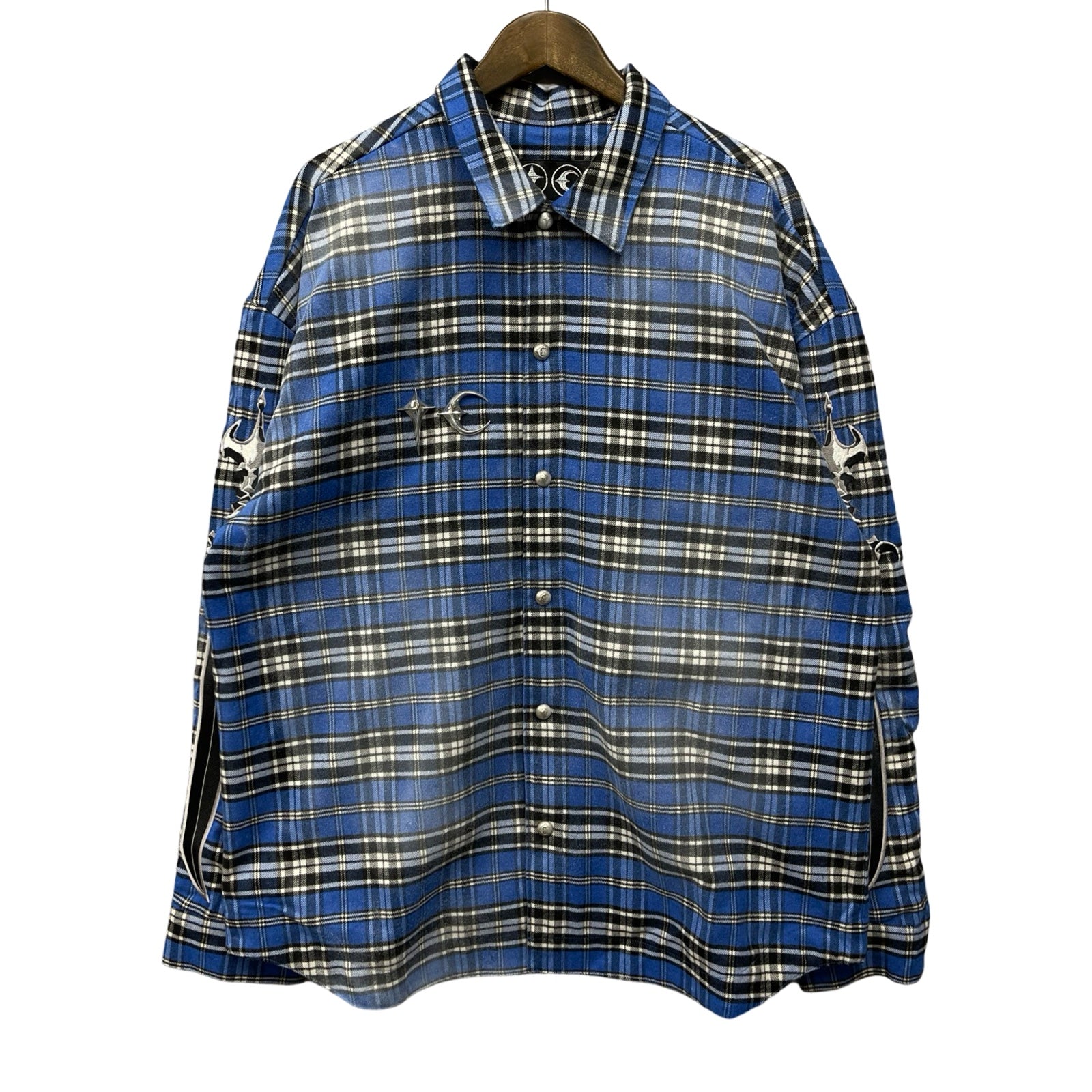 THUG CLUB 2024AW ARAB SWORD FLANNEL CHECK SHIRT TC24SH2001