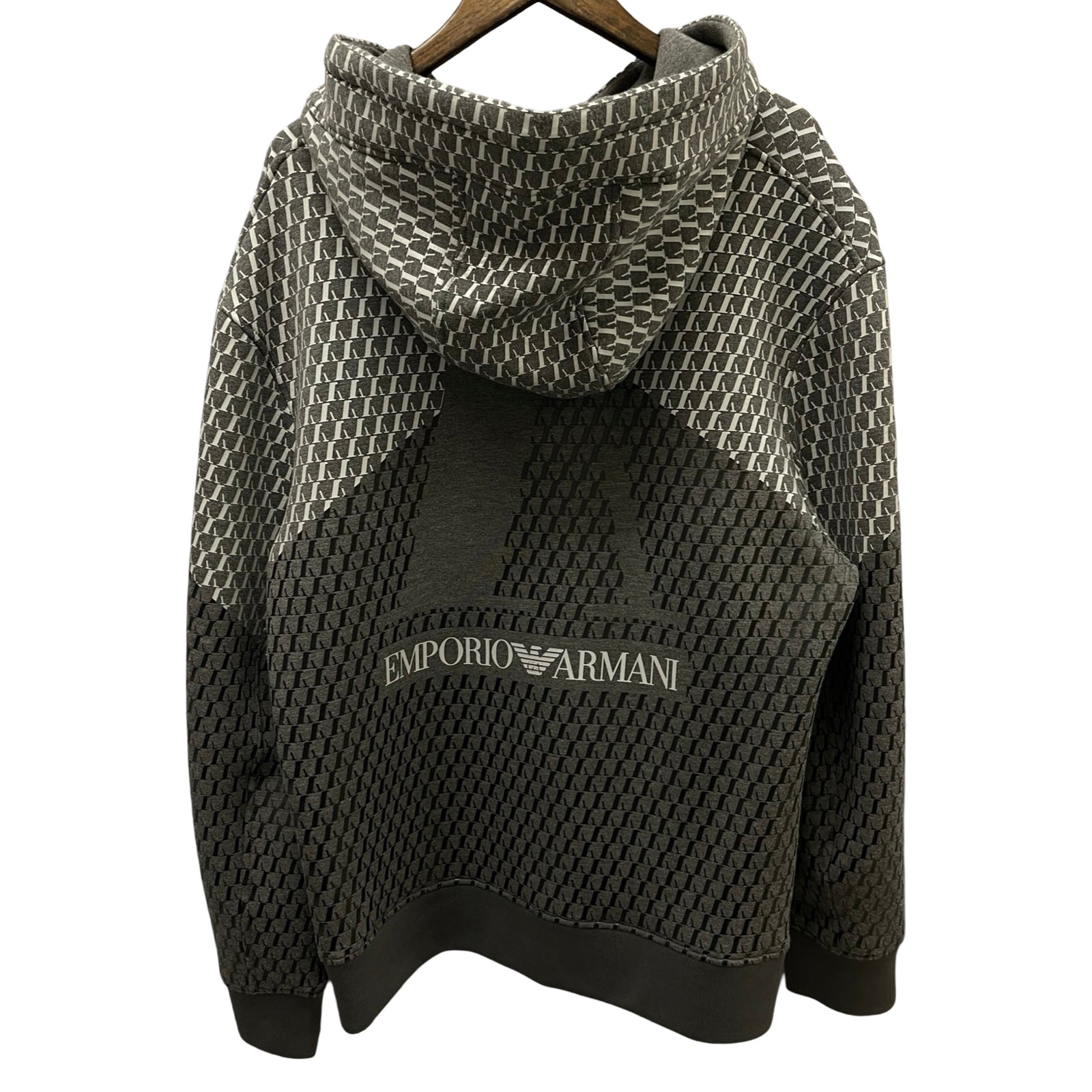 EMPORIO ARMANI 2022AW Monogram Logo Sweat Pullover Hoodie 3L1M6P 1JV9Z Size XL